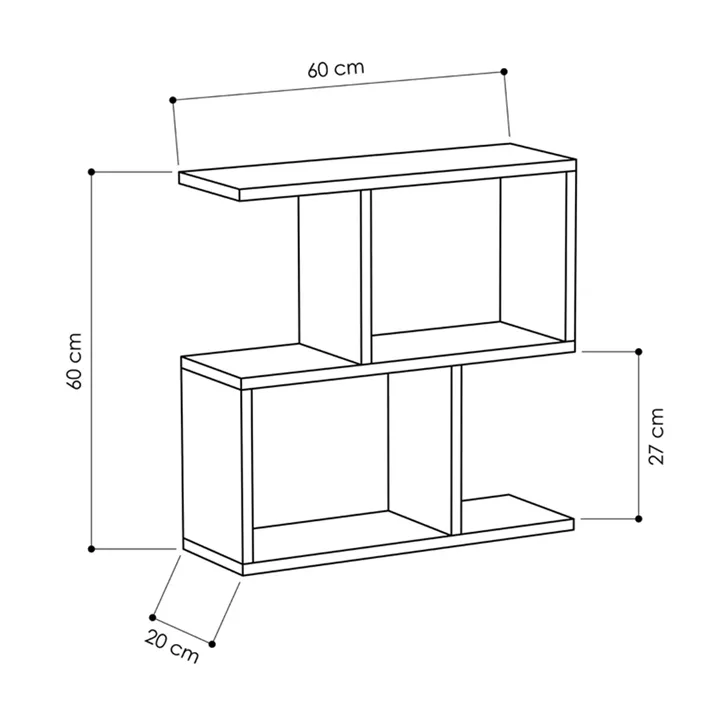 Βοηθητικό τραπεζάκι Homemania Megapap χρώμα μαύρο 60x20x60εκ.