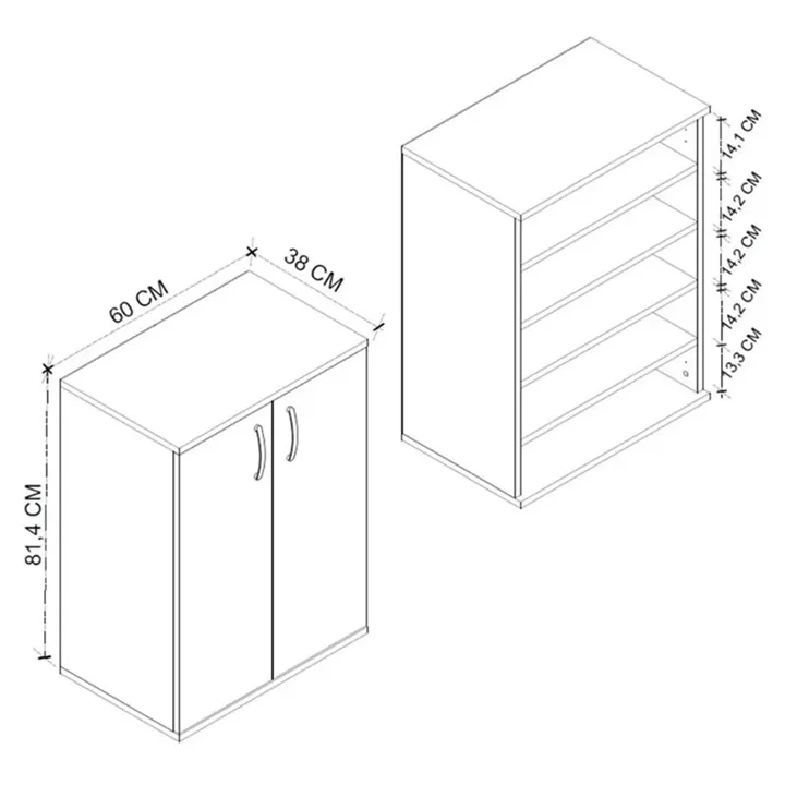 Παπουτσοθήκη - Ντουλάπι Manolo Megapap χρώμα λευκό 60x38x81,4εκ.